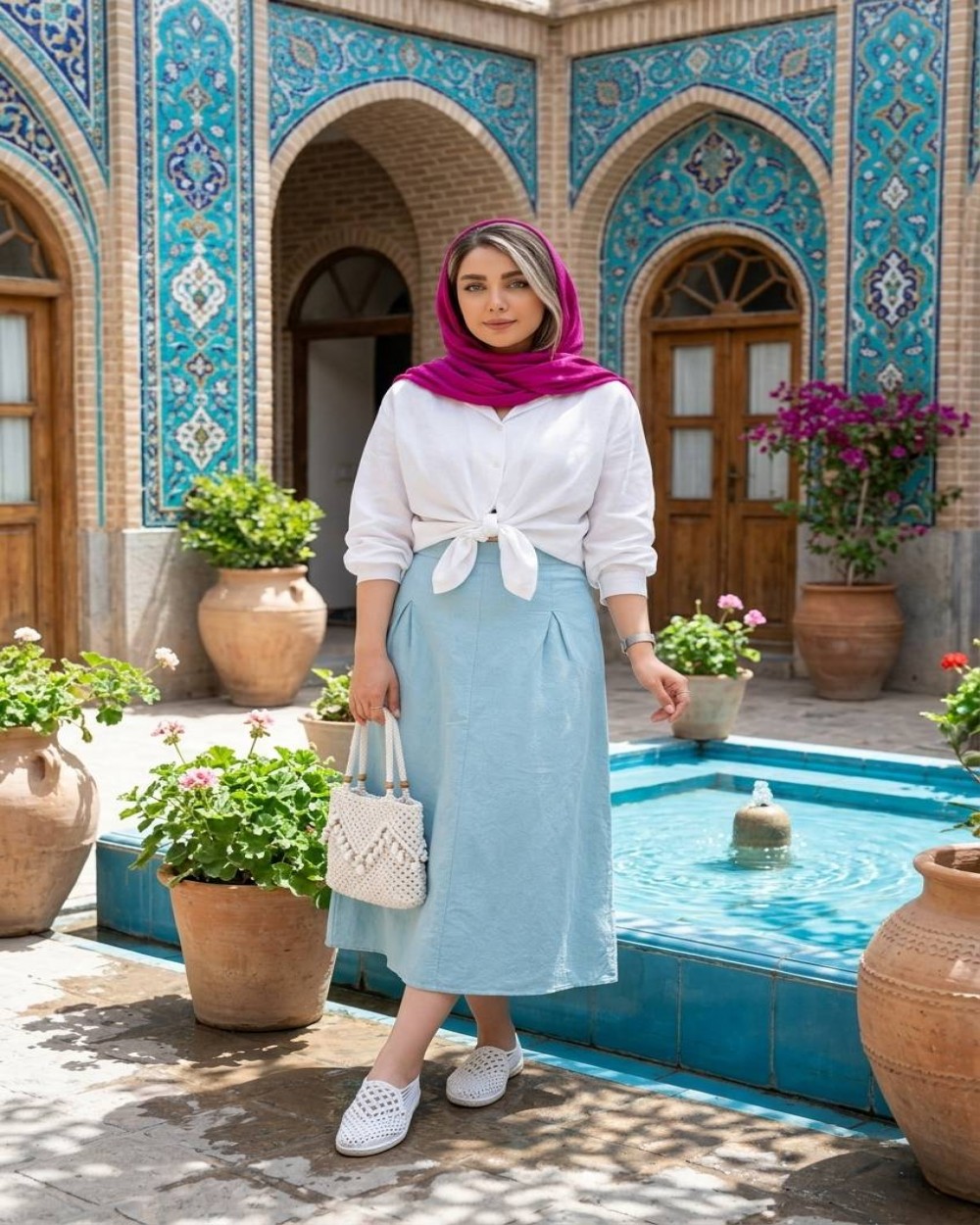 دامن زنانه الیاف طبیعی کد 3243 (ضمانت اصالت)