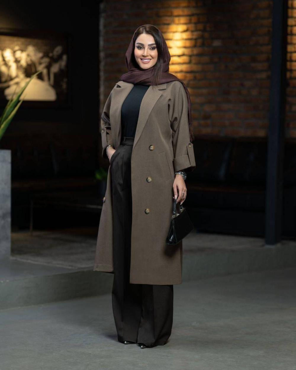 مانتو بلند زنانه شش دکمه یقه بلیزری مدل نادیا کد 3 (ضمانت اصالت)