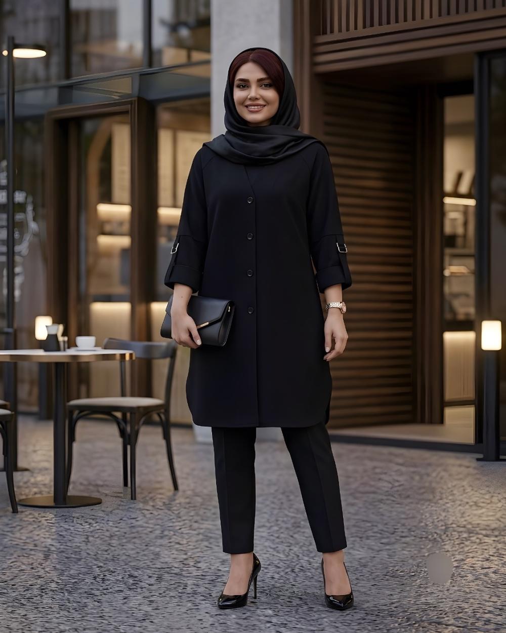 مانتو زنانه اداری قواره دار کد 0457