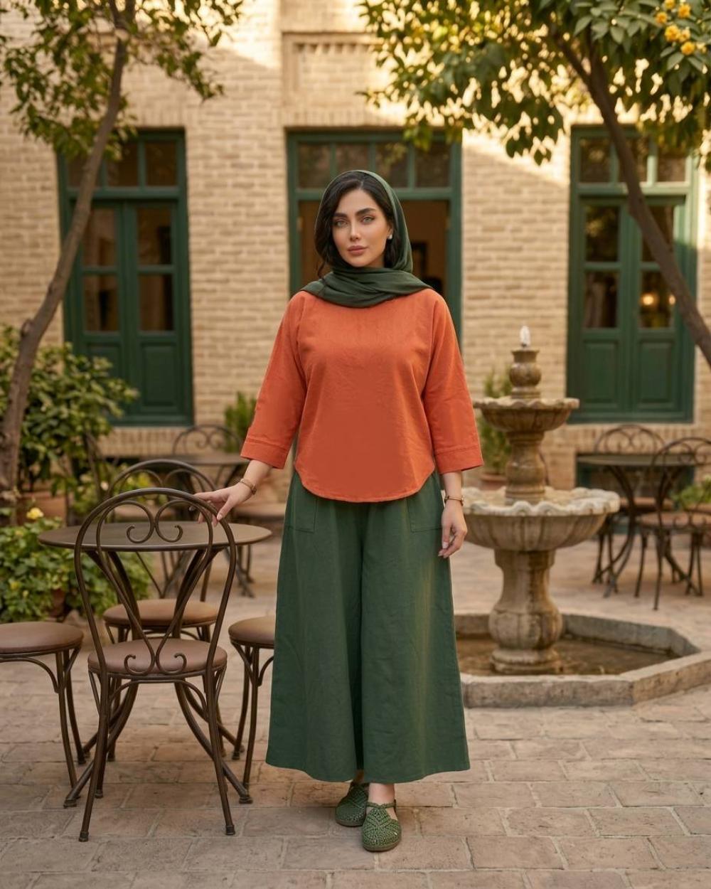 شلوار زنانه الیاف طبیعی کد 3280