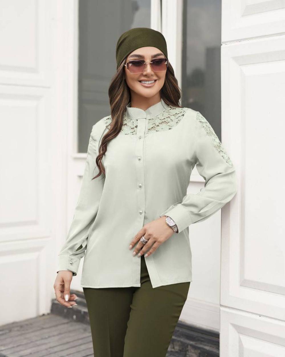 شومیز زنانه یقه ایستاده کد 813