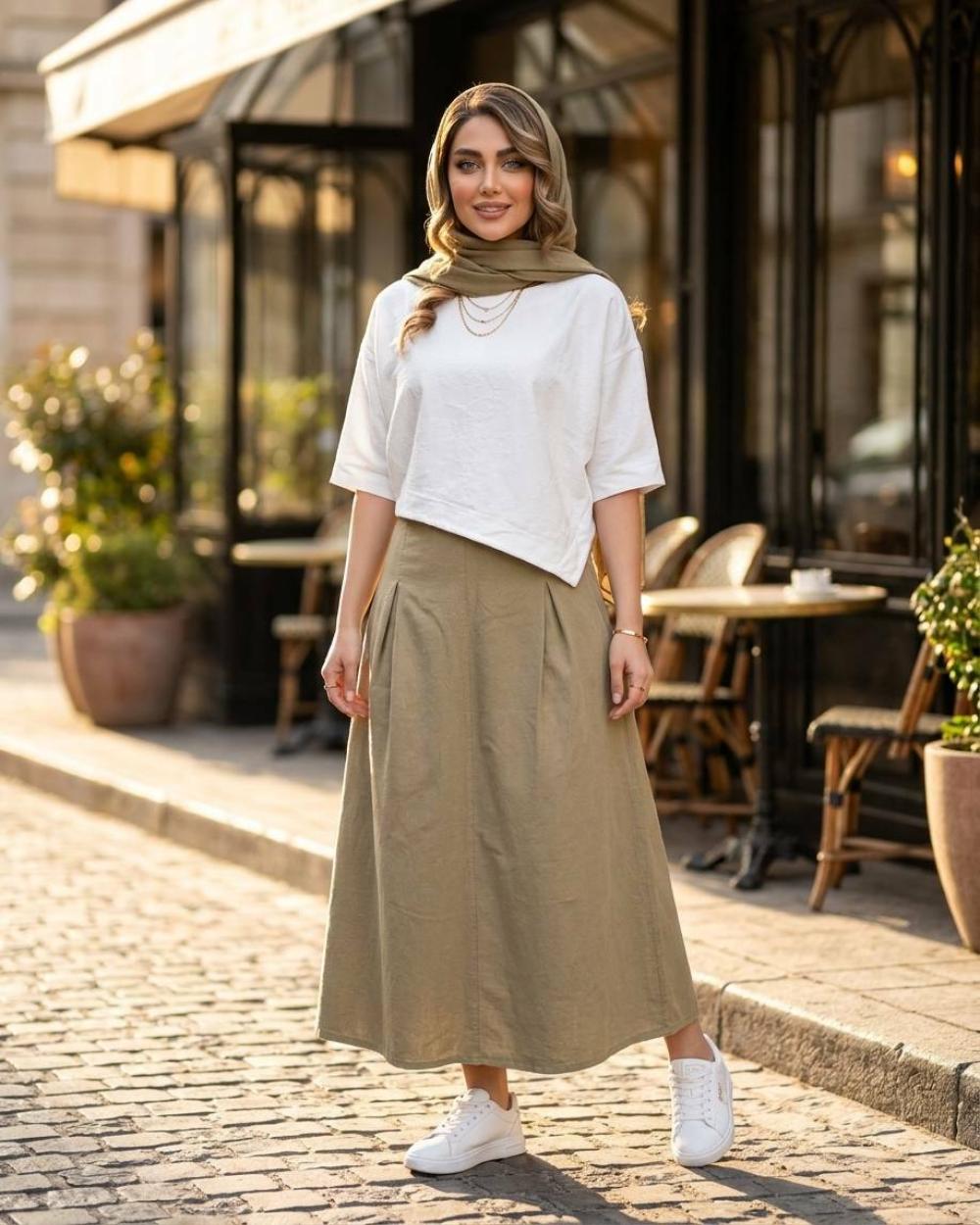 شومیز زنانه الیاف طبیعی کد 3299