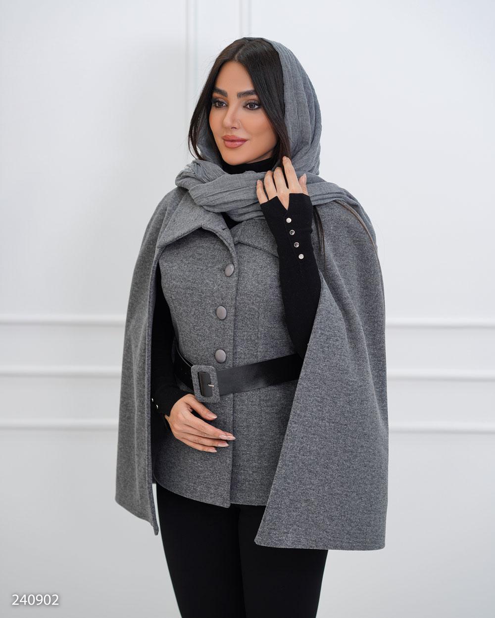 پالتو فوتر شنل دار زنانه مدل فوژان کد 2409 (ضمانت اصالت)